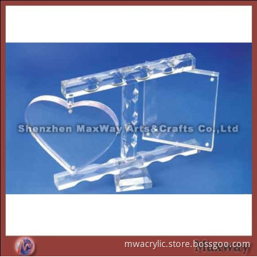 Home Decoration Table Acrylic Picture Display/Card Frame Stand with Screws